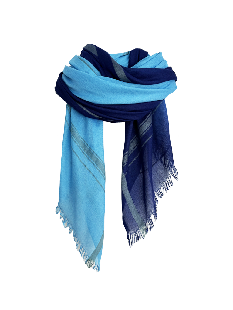 Leigh & Luca Ocean & Navy - Lux Modal Scarf