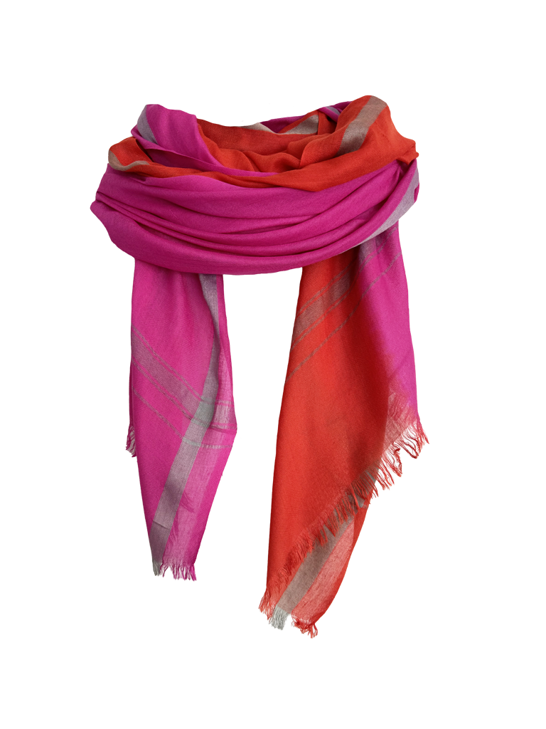Leigh & Luca Pink & Fire - Lux Modal Scarf