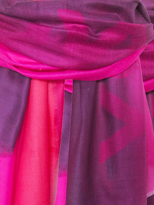 D/Luca - Sanctuary Red Rubin Pink - Fine Silk Cashmere Scarf