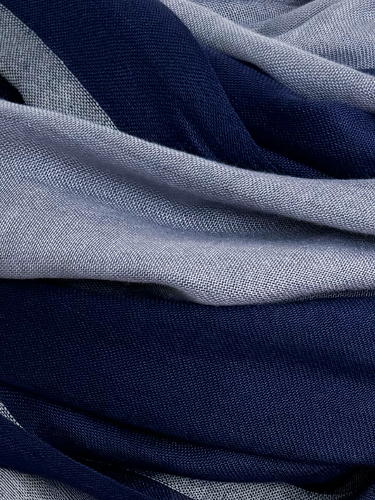 Leigh & Luca - Sky Blue & Navy - Lux Modal Scarf