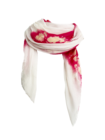 Leigh & Luca Design Dye Diagonal Melon Scarf