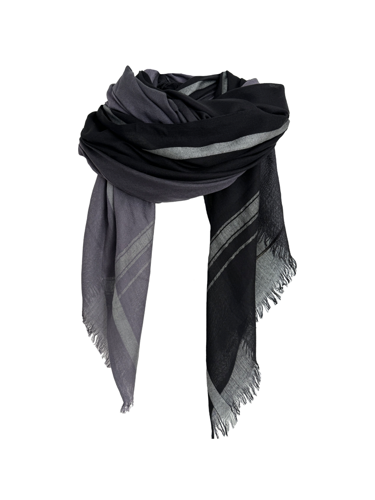 Leigh & Luca Charcoal & Black - Lux Modal Scarf