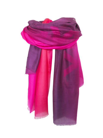 D/Luca   - Sanctuary Red Rubin Pink - Fine Silk Cashmere Scarf