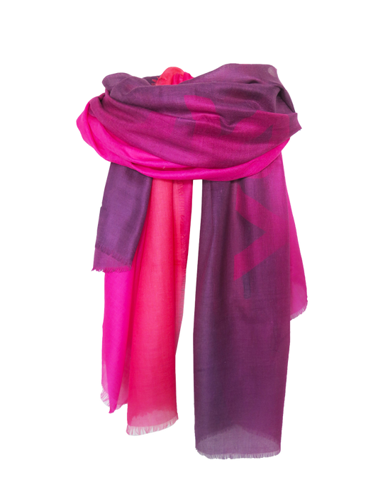 D/Luca   - Sanctuary Red Rubin Pink - Fine Silk Cashmere Scarf