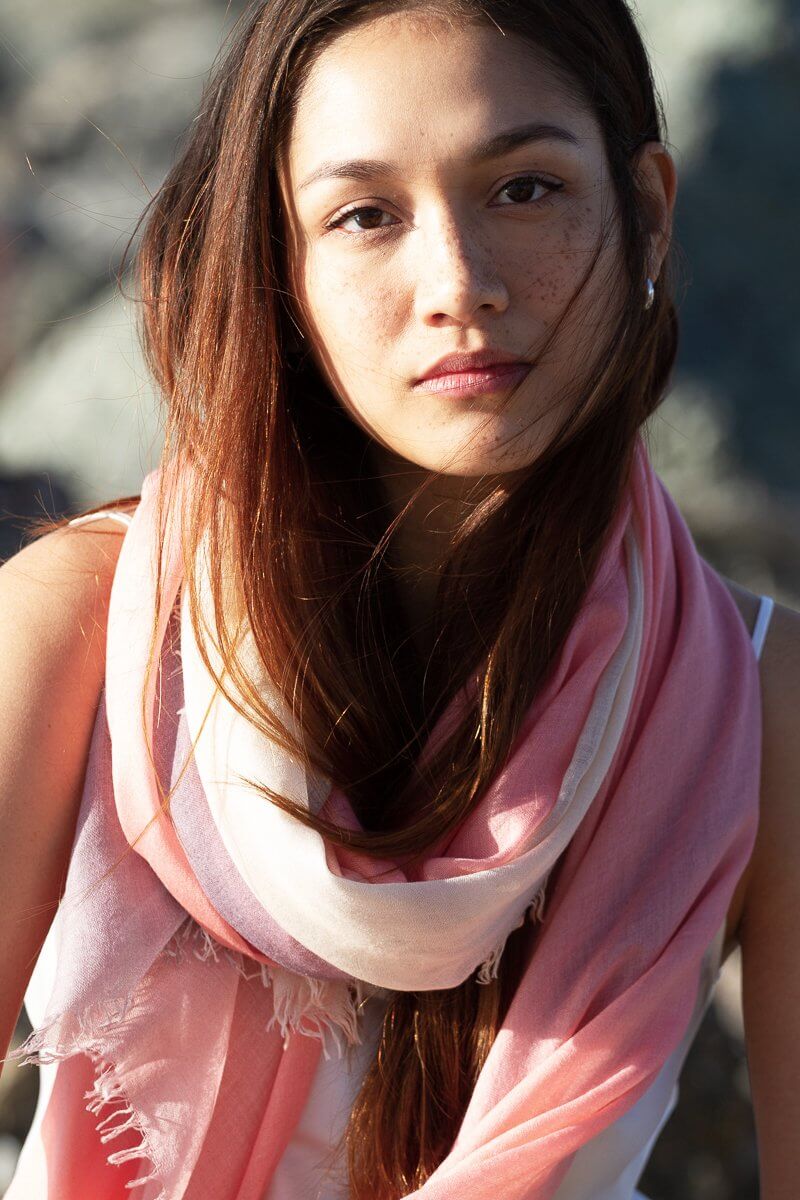 D/Luca   - Sanctuary Shades of Blush - Fine Silk Cashmere Scarf