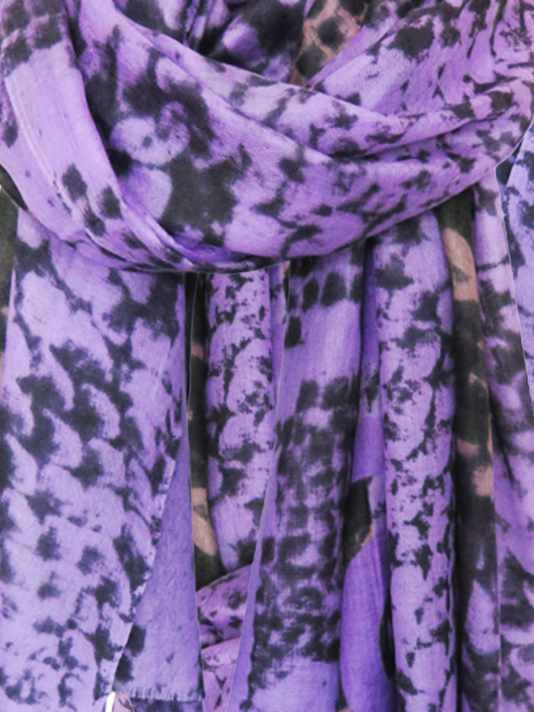D/Luca Snake XL & Camouflage - Fine Cashmere Scarf