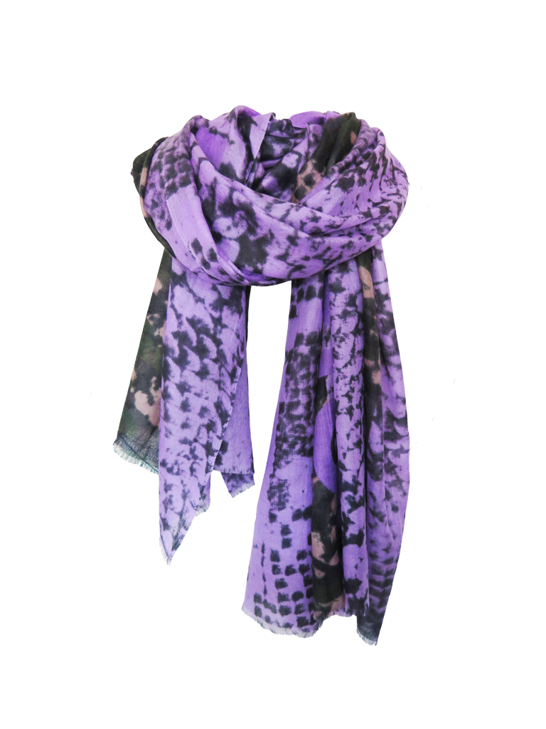 D/Luca Snake XL & Camouflage - Fine Cashmere Scarf