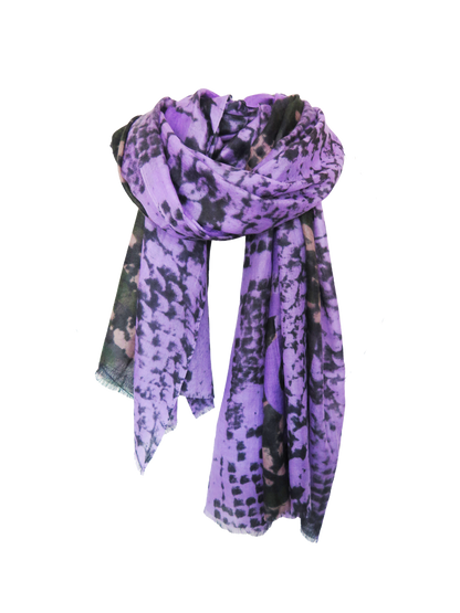 D/Luca Snake XL & Camouflage - Fine Cashmere Scarf