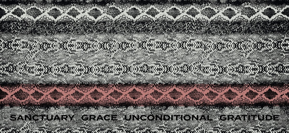 D/Luca Snake Statement Black & Nude -  Fine Cashmere Scarf