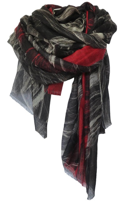 D/Luca Warp - Shades of Black & White - Fine Cashmere Scarf