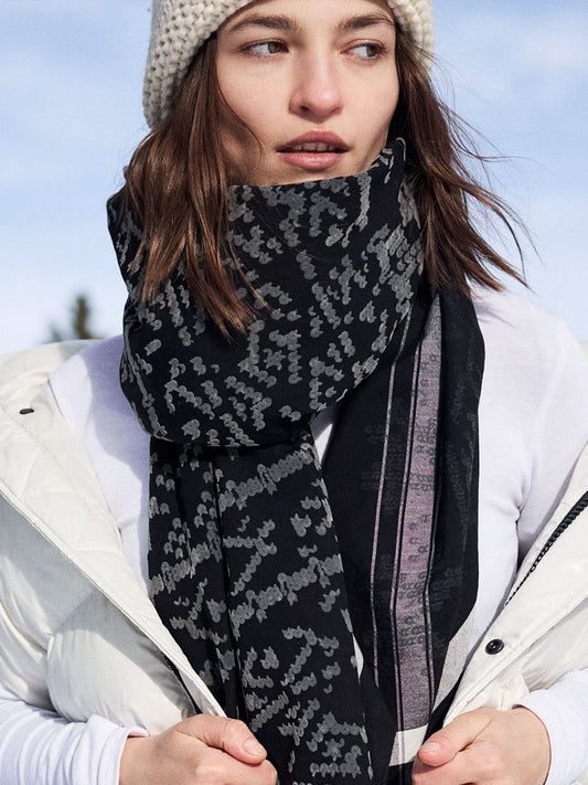 Leigh & Luca Norway Black - Fine Cotton Scarf