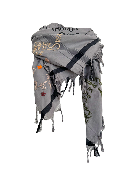 Leigh & Luca Quotes , A homage to Oscar Wilde - Fine Cotton Scarf