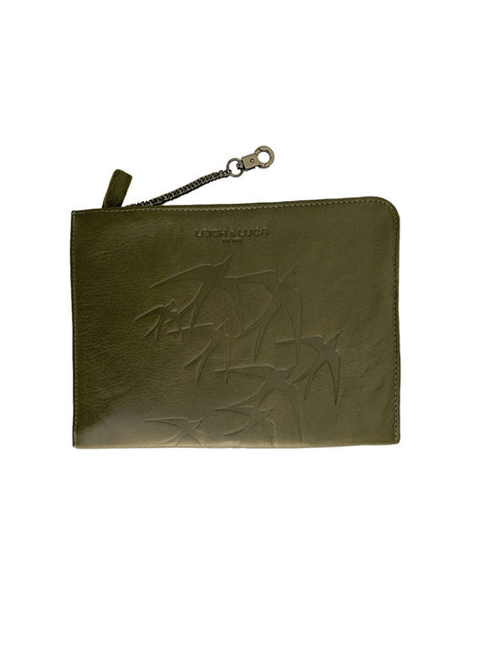 Leigh & Luca  Leather case "TRISTAN" olive