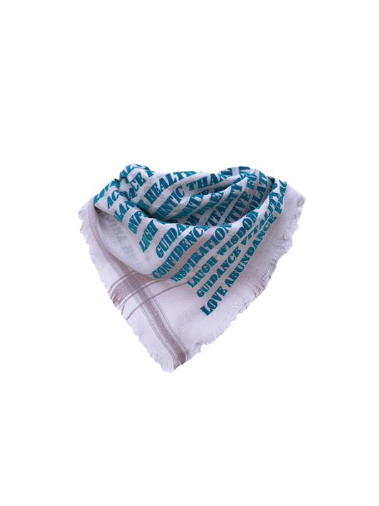 Leigh & Luca Bandana Affirmation Blue - Cashmere Modal