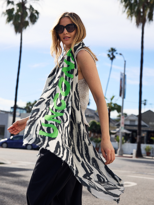 D/Luca Tiger Unconditional - Silk Cotton Scarf